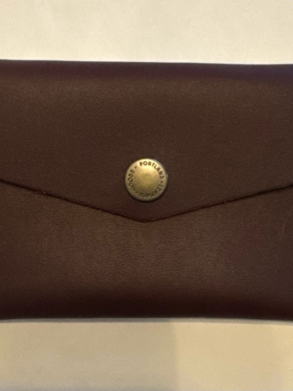 Portland Leather Goods Brown Leather Envelope Wallet
